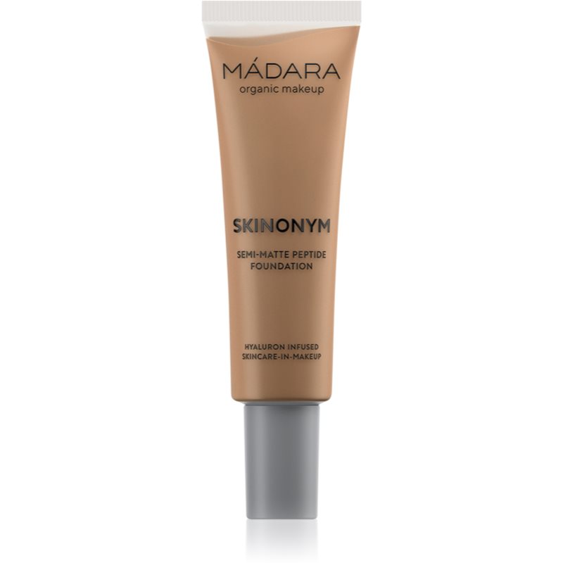 MÁDARA Skinonym Semi-Matte Peptide machiaj persistent cu peptide culoare #70 Caramel 30 ml