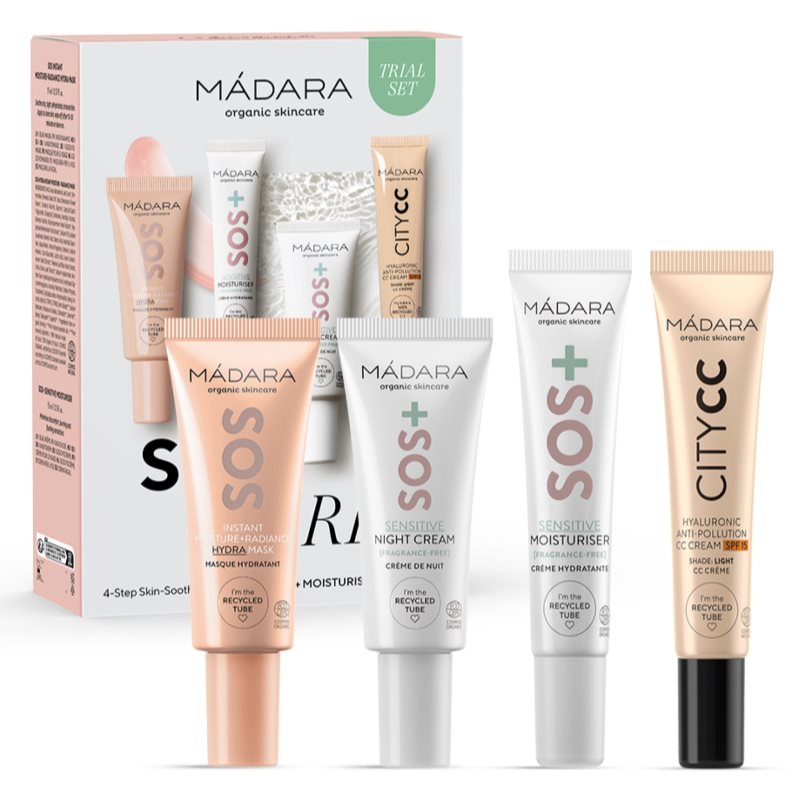 MÁDARA SOS Care set cadou faciale culoare Light