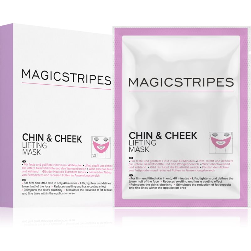 MAGICSTRIPES Chin & Cheek Lifting Mask mască hidrogel, cu efect de fermitate, pentru bărbie și față 5 buc