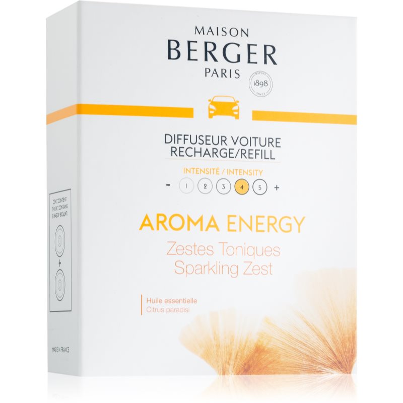 Maison Berger Paris Aroma Energy parfum pentru masina Refil (Sparkling Zest) 2x17 g