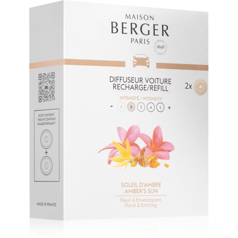 Maison Berger Paris Amber's Sun parfum pentru masina Refil 2x17 g