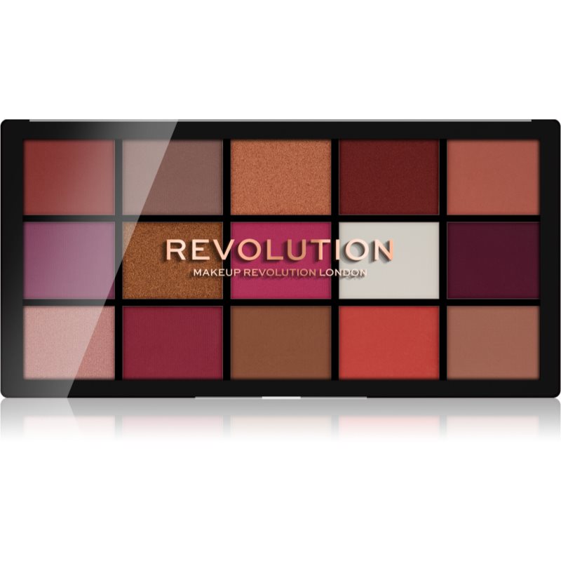 Makeup Revolution Reloaded paleta farduri de ochi culoare Red Alert 15x1,1 g