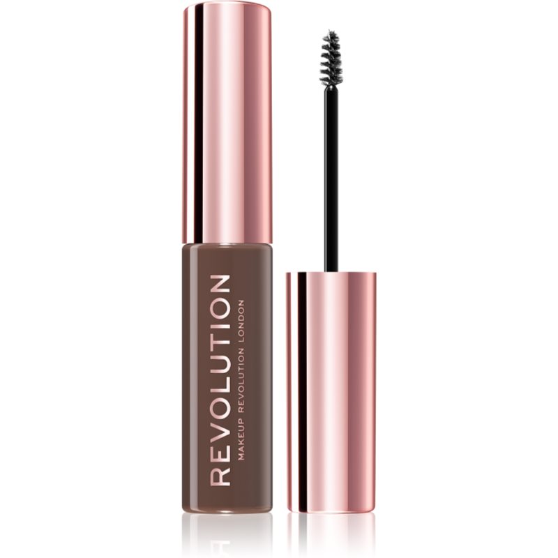 Makeup Revolution Brow Fixer gel pentru sprancene culoare Medium Brown 6 ml