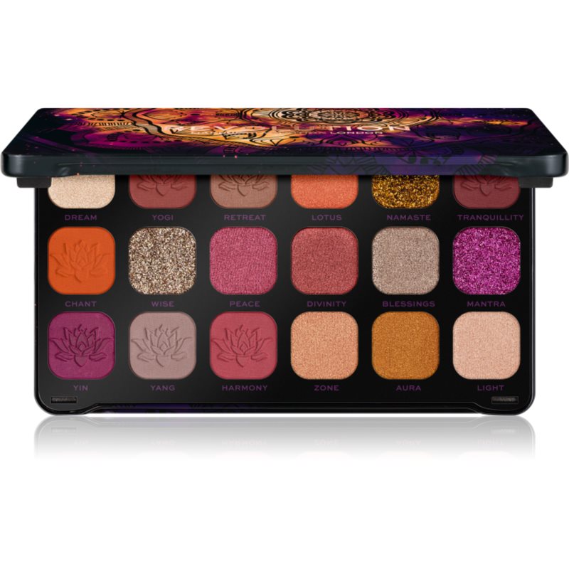 Makeup Revolution Forever Flawless paleta farduri de ochi culoare Good Vibes Spirituality 18 x 1.1 g