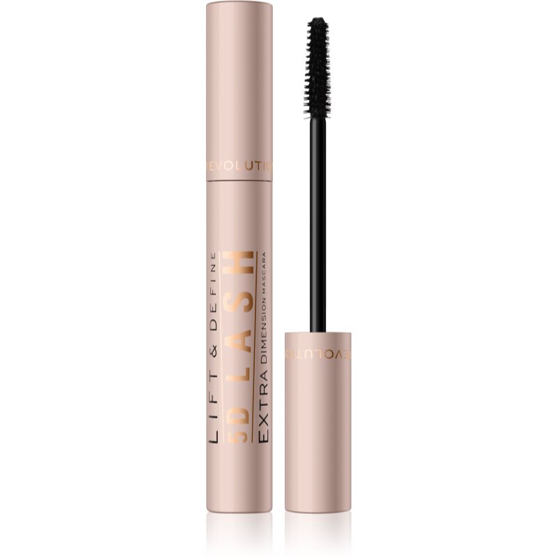 Makeup Revolution 5D Lash Extra mascara pentru gene lungi si voluminoase culoare Jet Black 14 ml