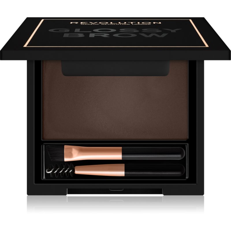 Makeup Revolution Glossy Brow ceară de fixare pentru sprâncene cu pensula