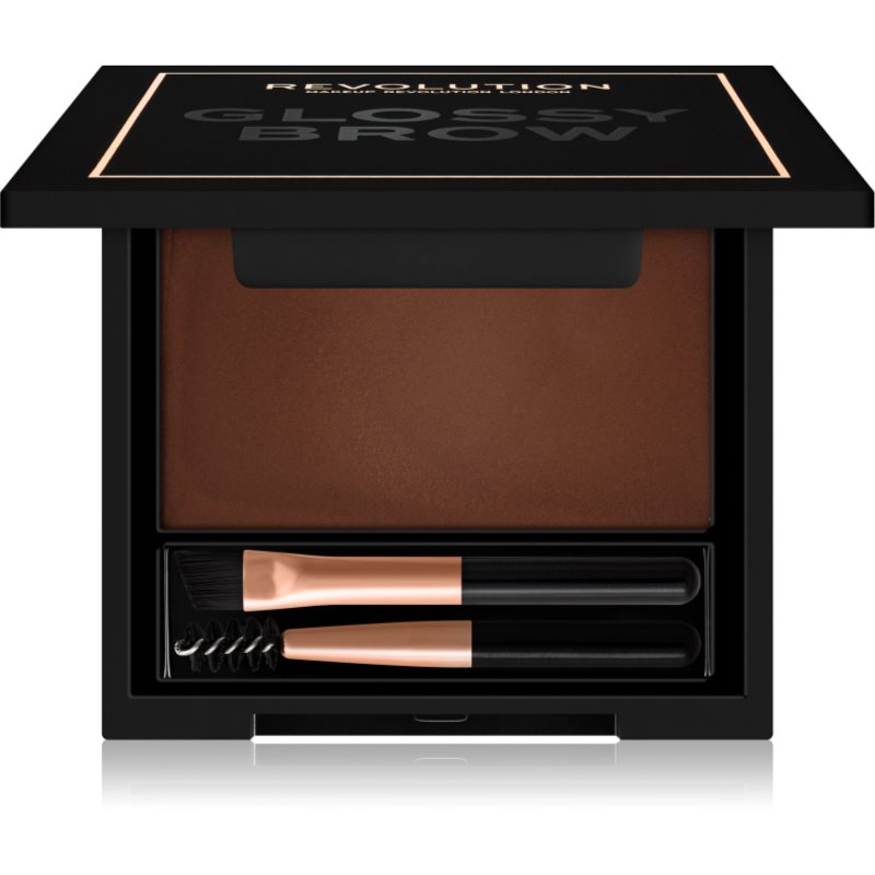 Makeup Revolution Glossy Brow ceară de fixare pentru sprâncene cu pensula