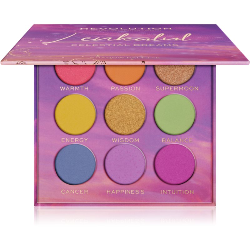 Makeup Revolution X Lenkalul paletă cu farduri de ochi culoare Celestial Dreams 9 g