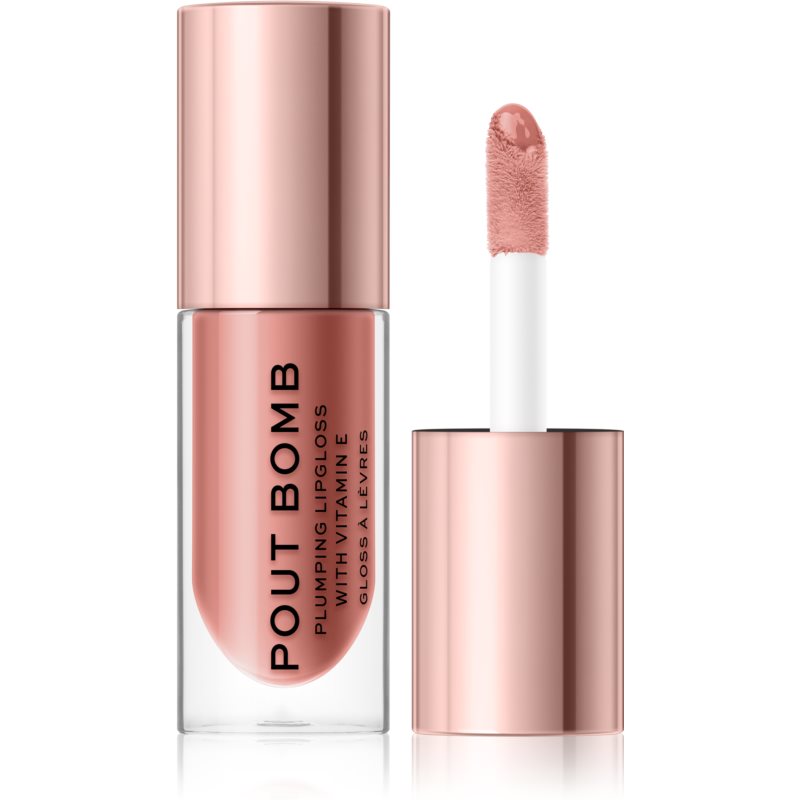 Makeup Revolution Pout Bomb luciu de buze pentru un volum suplimentar lucios culoare Doll 4.6 ml