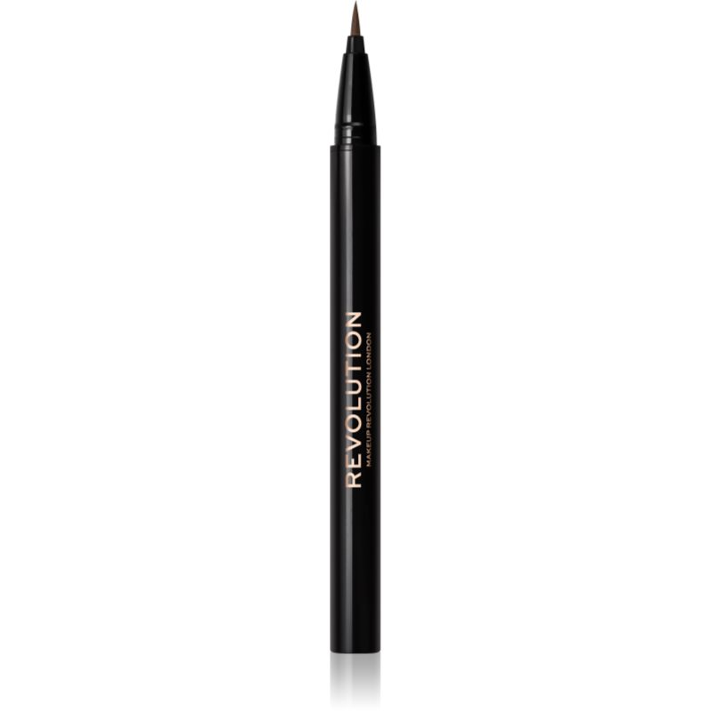 Makeup Revolution Hair Stroke Brow Pen creion pentru sprancene culoare Medium Brown 0,5 ml