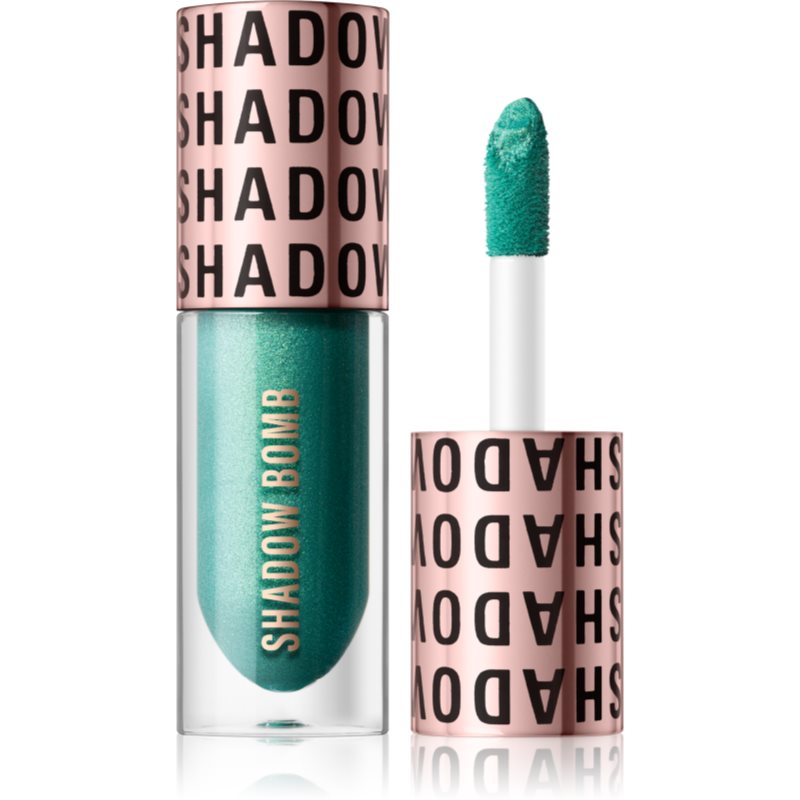 Makeup Revolution Shadow Bomb fard de ploape de nuanta aurie culoare Obsessed Teal 4,6 ml