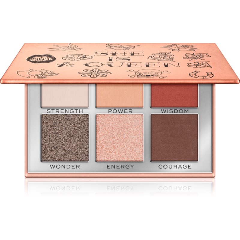 Makeup Revolution Power Shadow Palette paletă cu farduri de ochi culoare She Is A Queen 6,6 g