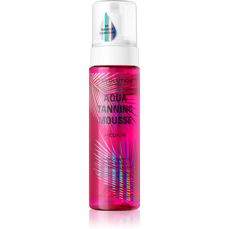 Makeup Revolution Beauty Tanning Aqua Mousse spuma autobronzanta culoare Medium 200 ml