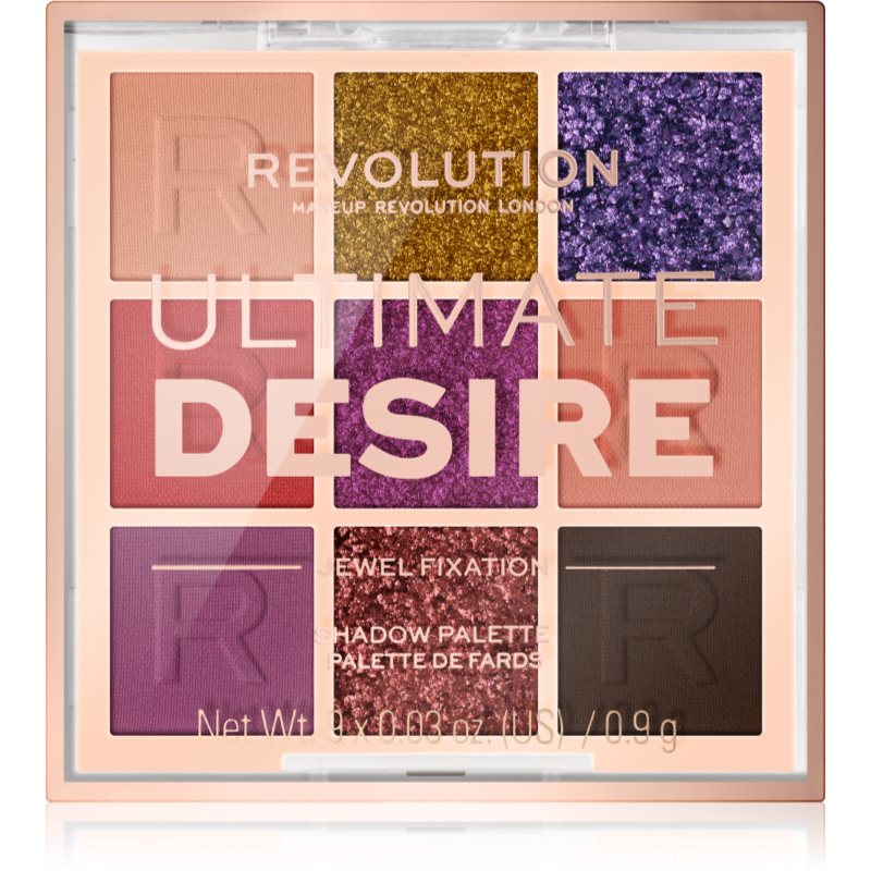Makeup Revolution Ultimate Desire paletă cu farduri de ochi culoare Jewel Fixation 8,1 g