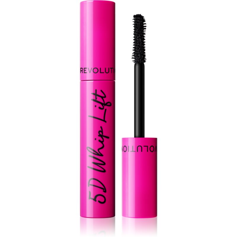 Makeup Revolution 5D Lash Whip Lift mascara pentru gene lungi și dese culoare Black 12 ml