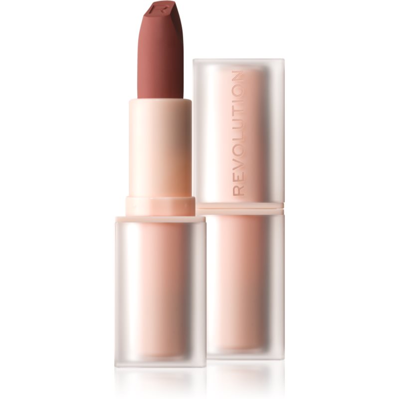 Makeup Revolution Lip Allure Soft Satin Lipstick ruj cremos cu finisaj satinat culoare Chauffeur Nude 3,2 g