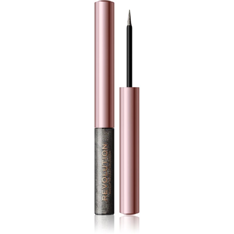 Makeup Revolution Festive Allure eyeliner lichid cu trasare precisă culoare Silver Flash 2,4 ml