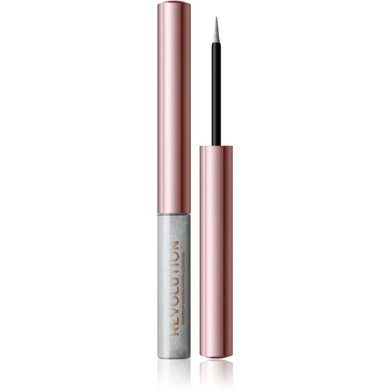 Makeup Revolution Festive Allure eyeliner lichid cu trasare precisă culoare Holo White 2,4 ml