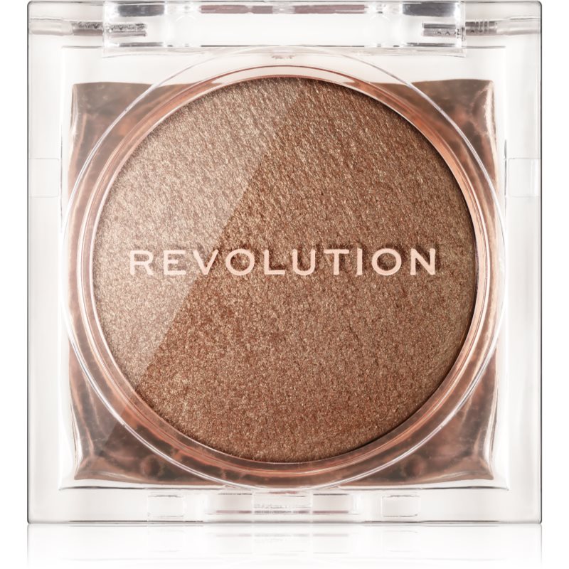 Makeup Revolution Beam Bright Pudra compacta ce ofera luminozitate culoare Bronze Baddie 2,45 g