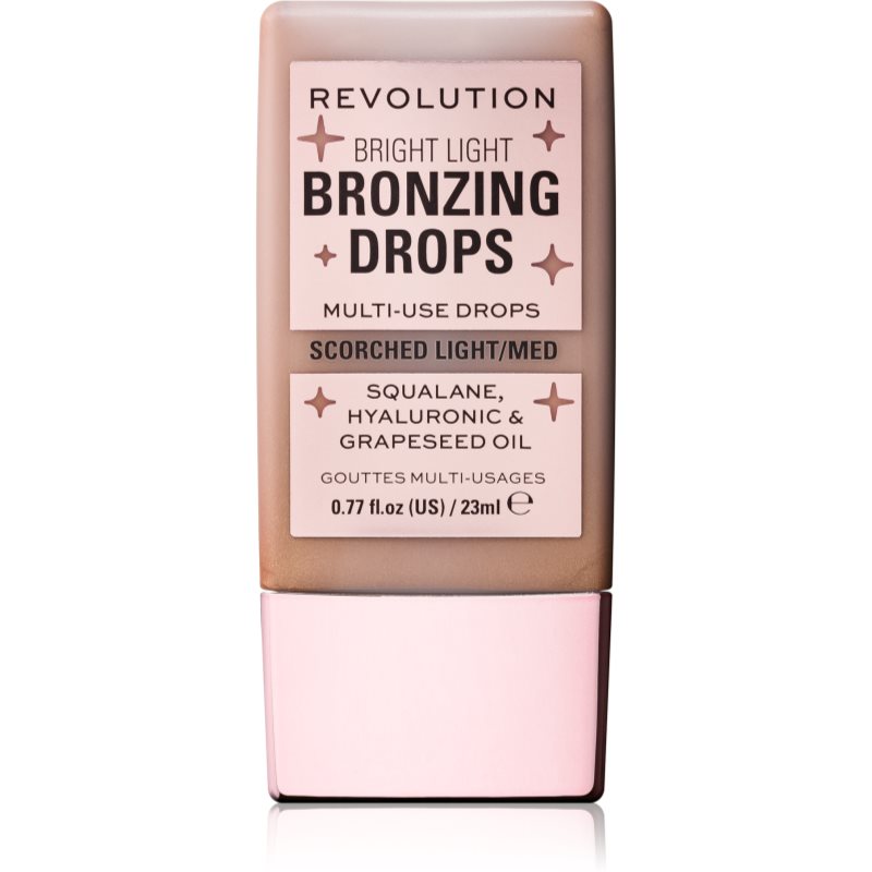 Makeup Revolution Bright Light Bronzing Drops crema bronzanta culoare Bronze Scorched 23 ml