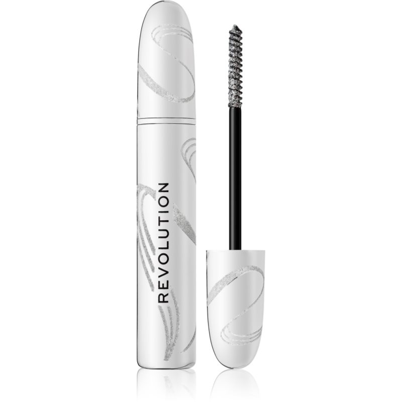 Makeup Revolution Metallic Muse Silver Glitter Top Coat mascara cu particule stralucitoare culoare Silver 7 ml