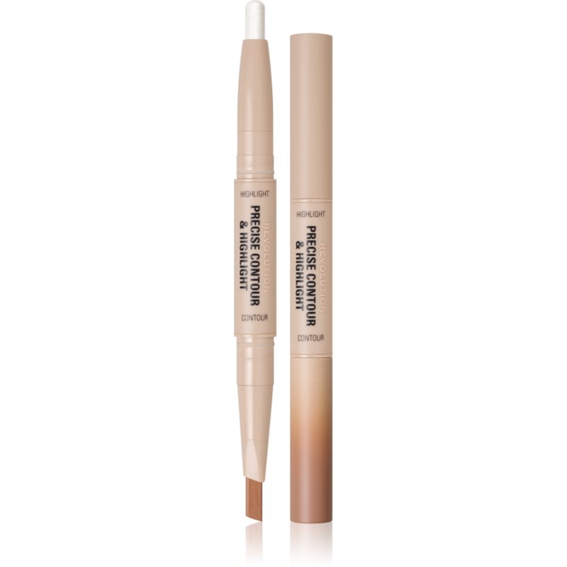 Makeup Revolution Precise Contour & Highlight baton pentru dublu contur culoare Light 1.45 g