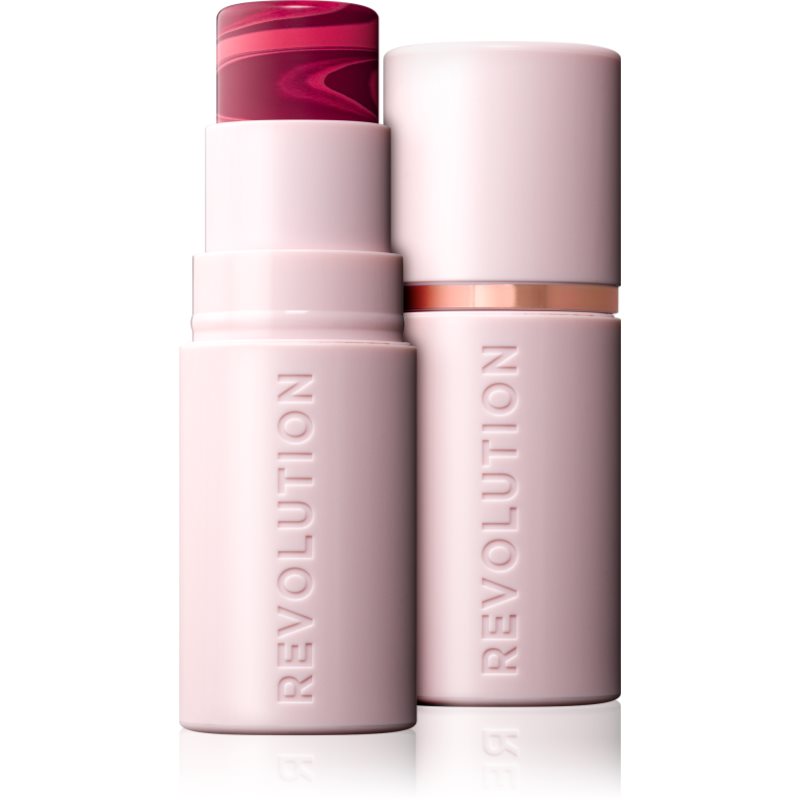 Makeup Revolution Skin Silk Blush Stick blush cremos stick culoare Berry Pink Marble 4.5 g