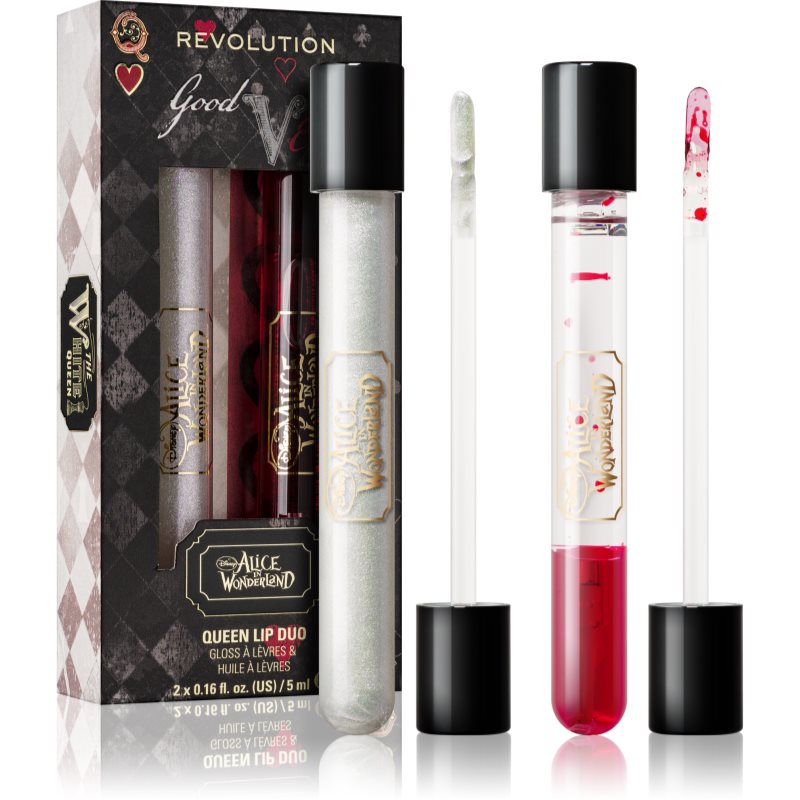 Makeup Revolution X Alice in Wonderland set de buze culoare The Queens Lip Duo 1 buc