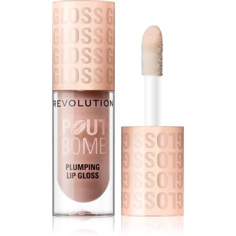 Makeup Revolution Pout Bomb lip gloss cu efect de crestere culoare Milky Sheer Holo 4.6 ml