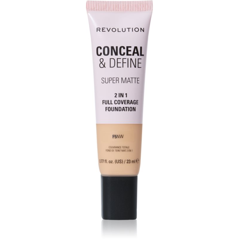 Makeup Revolution Conceal & Define machiaj cu efect matifiant culoare F5NW 23 ml