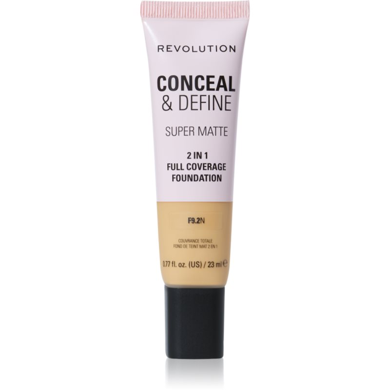 Makeup Revolution Conceal & Define machiaj cu efect matifiant culoare F9.2N 23 ml