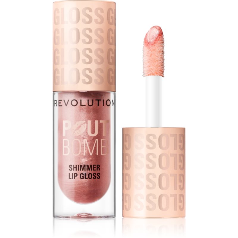 Makeup Revolution Shimmer Gloss Luciu de Buze sclipitor culoare Shine Pink 4.5 ml