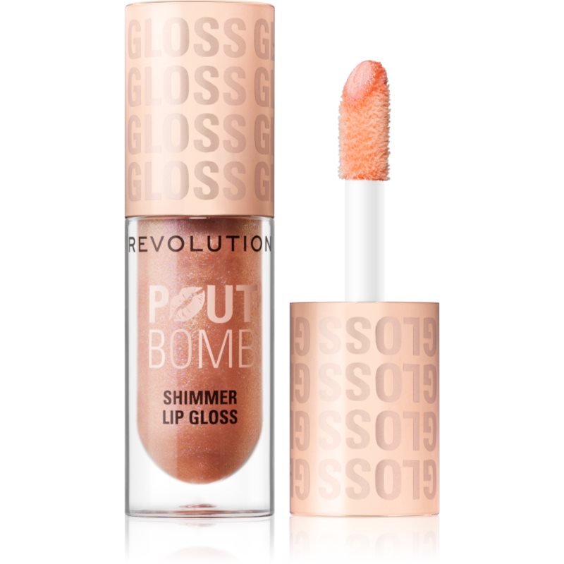 Makeup Revolution Shimmer Gloss Luciu de Buze sclipitor culoare Glimmer Nude 4.5 ml