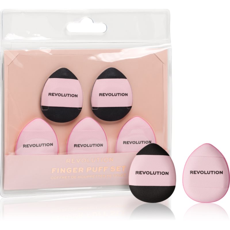 Makeup Revolution Finger Puff Set puf pentru pudra 5 buc