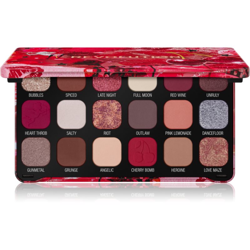 Makeup Revolution Forever Flawless paleta farduri de ochi culoare Cherry Rebel 18x1.1 g