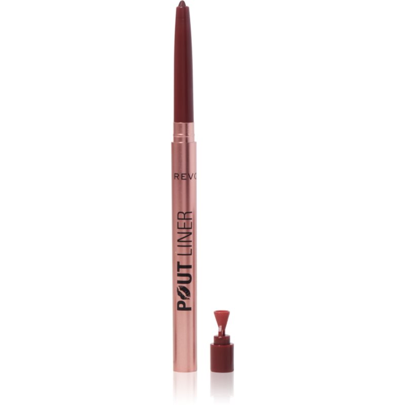 Makeup Revolution Pout Liner creion contur pentru buze pentru volum maxim culoare Cookie Warm Brown 0.2 g