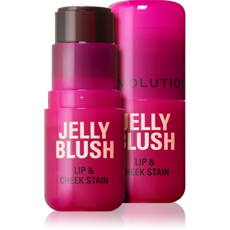 Makeup Revolution Jelly Blush blush stick buze si obraz culoare Cherry Red 5.5 g