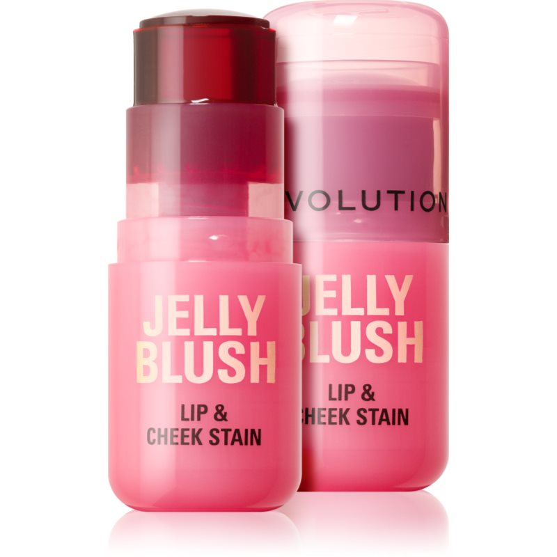 Makeup Revolution Jelly Blush blush stick buze si obraz culoare Strawberry Pink 5.5 g