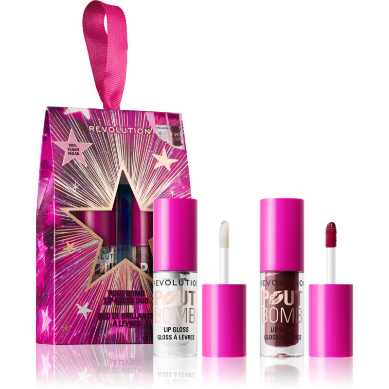 Makeup Revolution Xmas 2025 Pout Bomb set cadou de Crăciun de buze