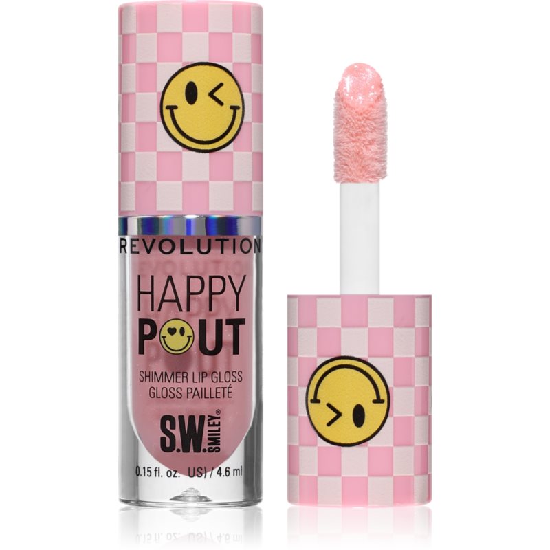 Revolution Happy Pout Shimmer Lip Gloss Luciu de Buze sclipitor culoare Pink Bliss 4.6 ml