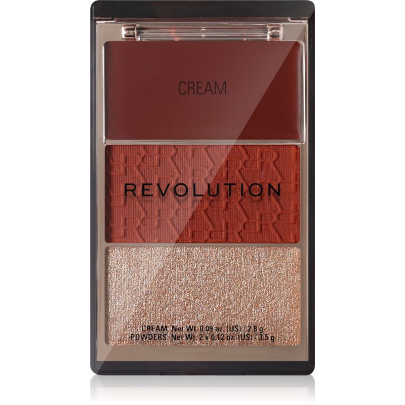 Revolution Blush Icon Palette paleta fard de obraz culoare Teddy Nude 9.8 g