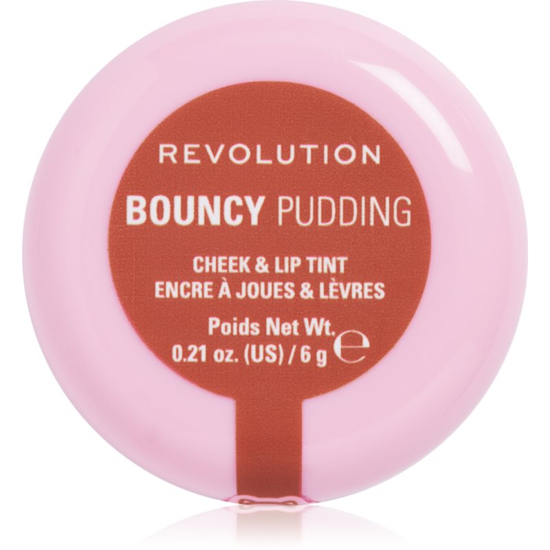 Revolution Bouncy Pudding Lip & Cheek fard multifuncțional, pentru buze și obraz culoare Peach Veil 6 g