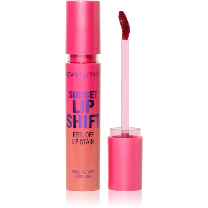 Makeup Revolution Sunset Shift Peel Off Lip Stain ruj tip tatuaj culoare Sunset Flushed Pink 3.6 ml