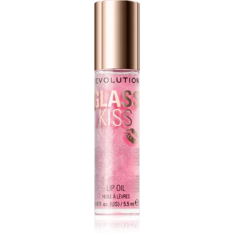 Revolution Glass Kiss ulei stralucitor de buze culoare Fairytale Peach 5.5 ml