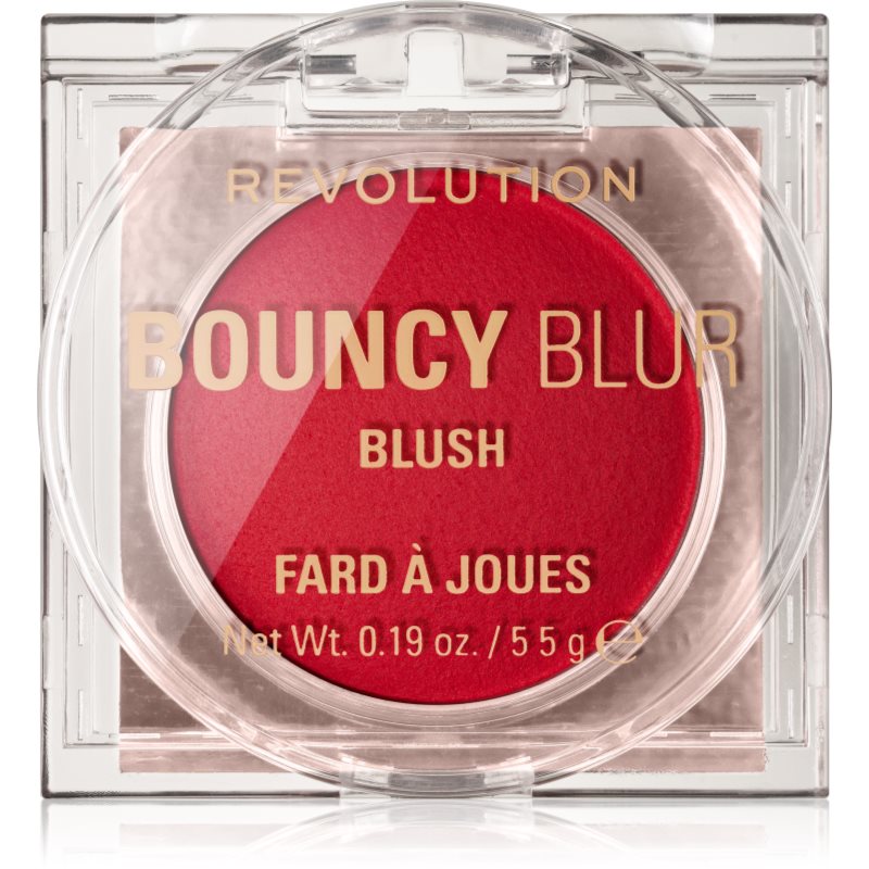 Revolution Bouncy Blur blush cu efect iluminator culoare Coral Blur Burst 5.5 g