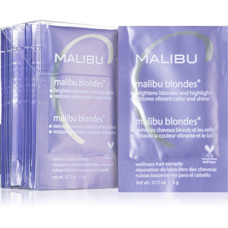 Malibu C Wellness Hair Remedy Malibu Blondes tratament intensiv pentru parul blond cu suvite 12x5 g