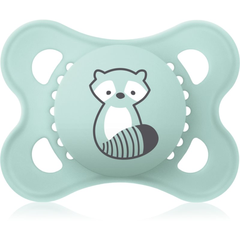 MAM Original 0+ months suzetă Turquoise Raccoon 1 buc