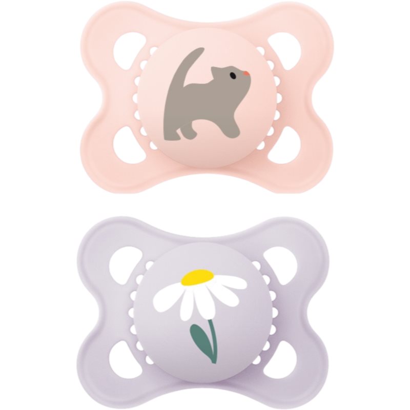 MAM Original 0+m suzetă Pink/ Purple 2 buc