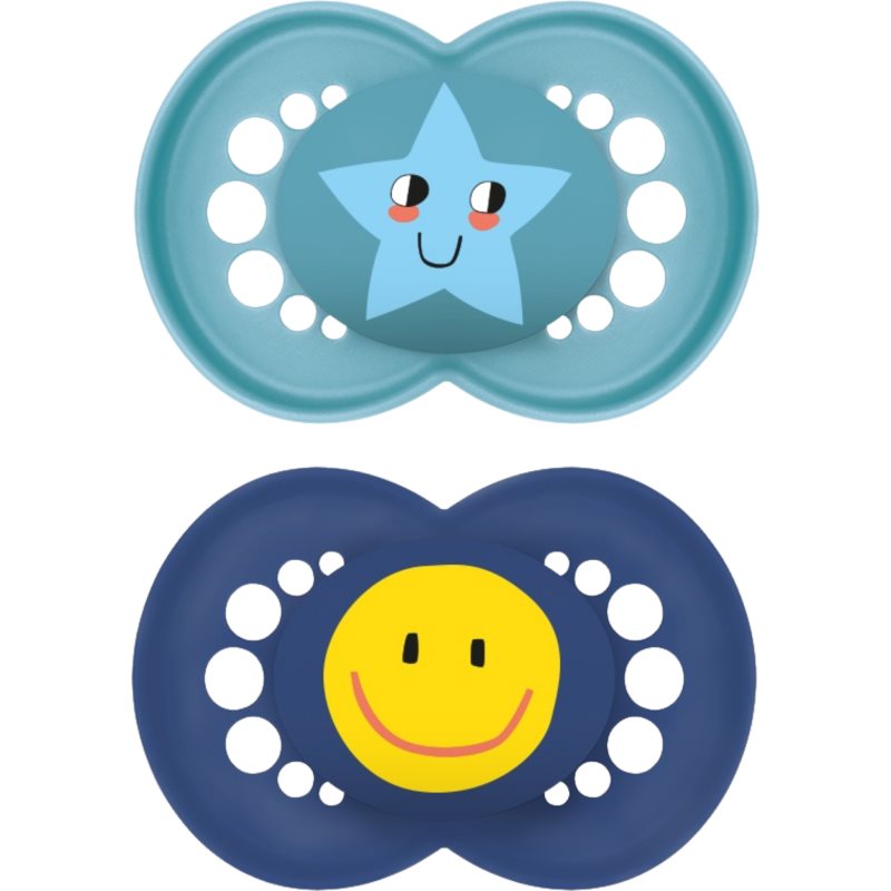 MAM Original 6+ months suzetă Turquoise/ Dark Blue 2 buc