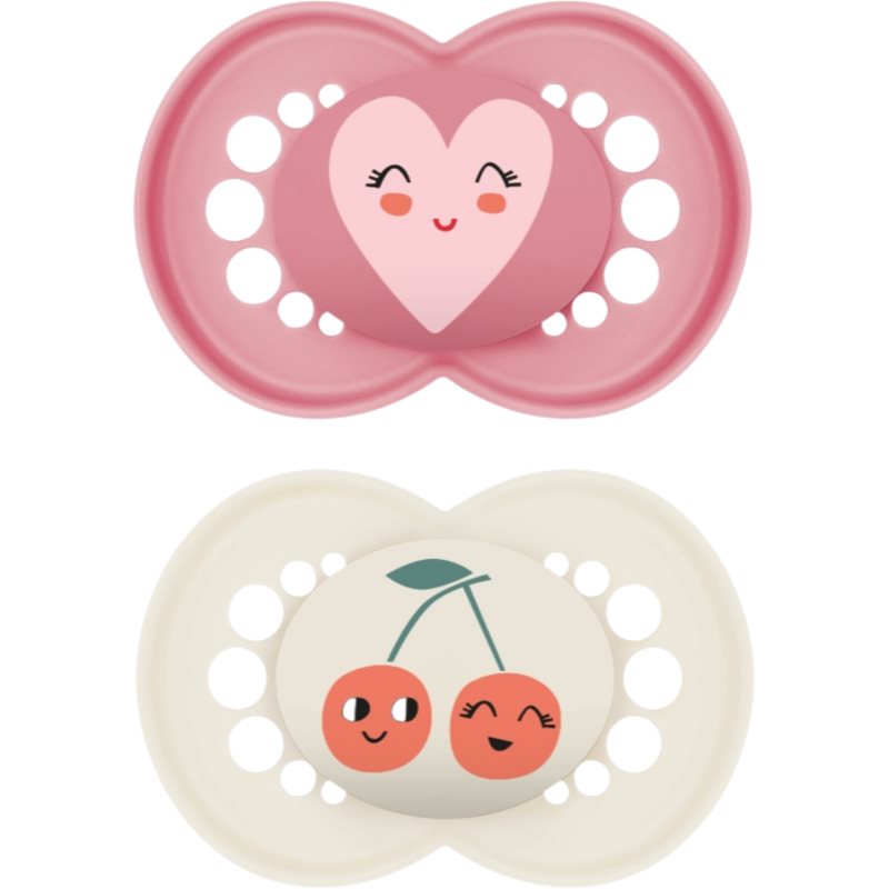 MAM Original 6+ months suzetă Pink/ Beige 2 buc